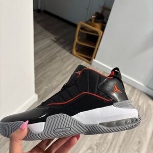 Jordan Black and Red Sneakers